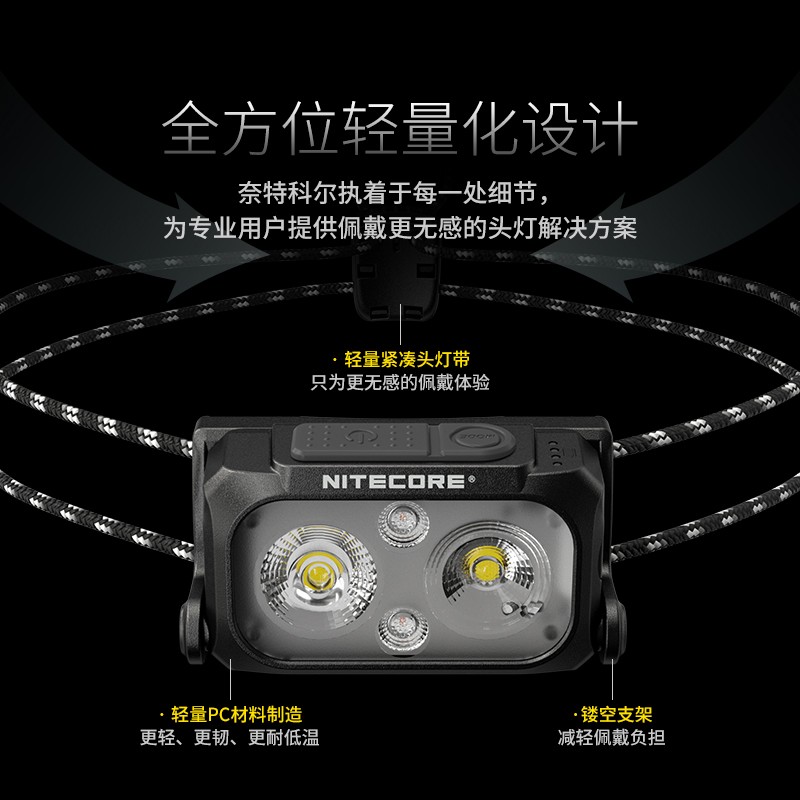NITECORE奈特科尔NU25 UL夜钓鱼专用户外露营超轻多光源高亮头灯 - 图0