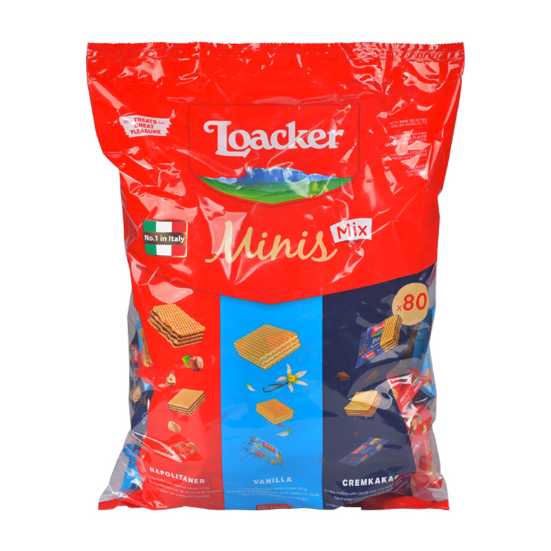 意大利进口Loacker莱家混合迷你威化饼干巧克力800g独立包装80包,淘宝优惠券,粉丝福利购,淘宝优惠卷