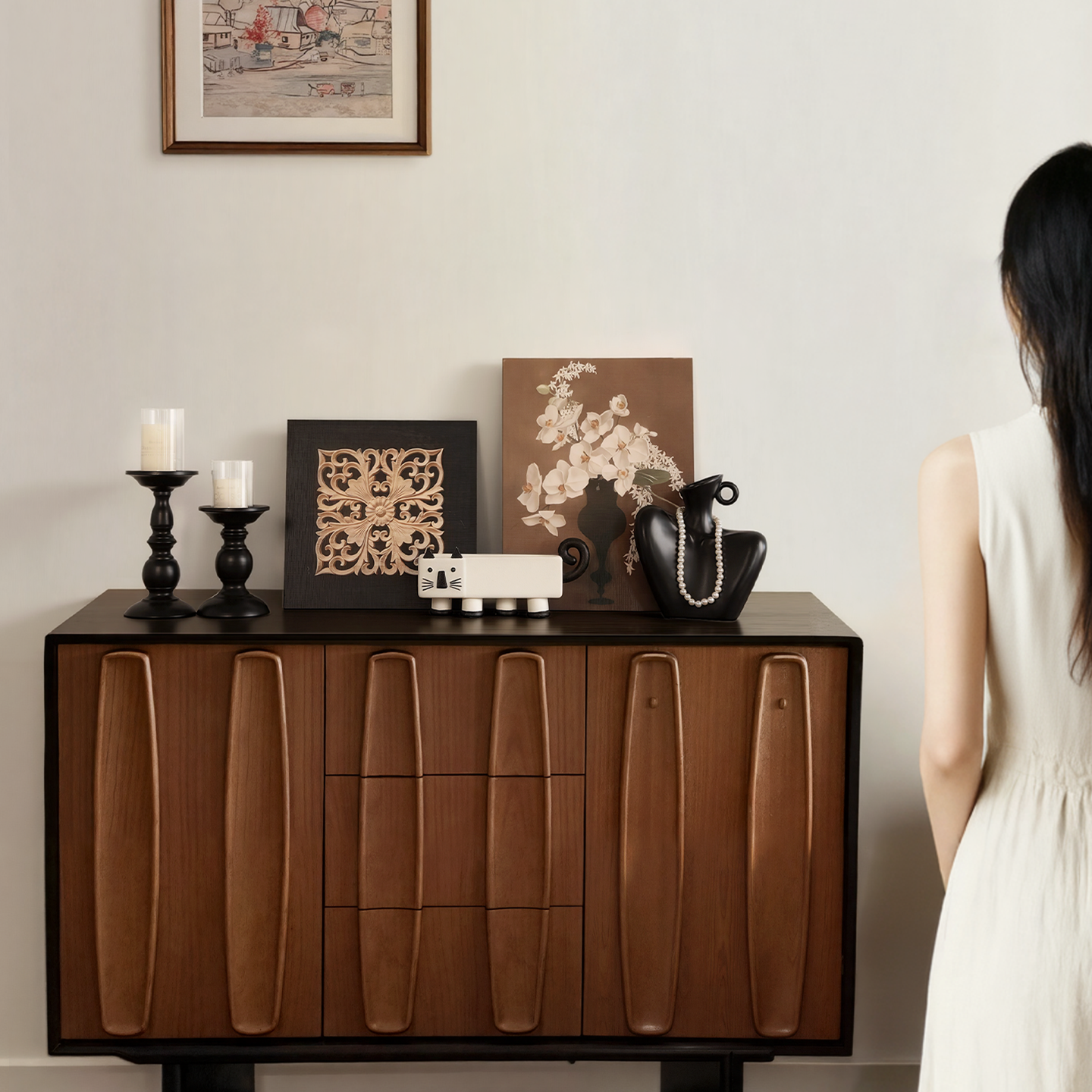 法式中古风五斗柜玄关摆件入户钥匙收纳置物架搬新家礼物乔迁礼品,淘宝优惠券,粉丝福利购,淘宝优惠卷