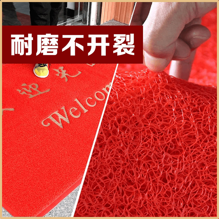 红色出入平安入户地垫丝圈防滑门口脚垫商铺大尺寸进门门垫地毯,淘宝优惠券,粉丝福利购,淘宝优惠卷