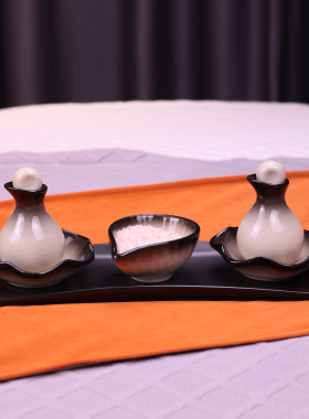 泰式spa陶瓷彩色闻香瓶套装调膜