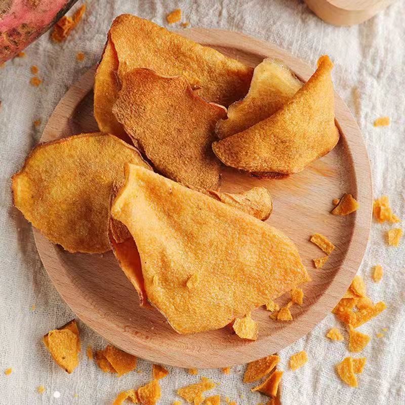 Original cut crispy sweet potato chips crispy sweet potato chips dry original hand-made potato chips snacks sweet potato thin slices snacks
