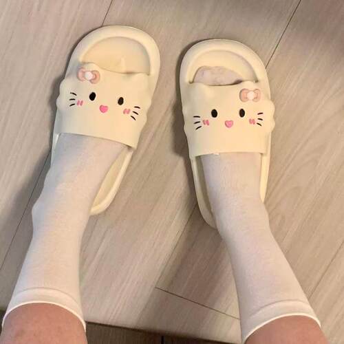 二手闲置女士洞洞鞋拖鞋可爱厚底瑕疵校园女生 - 图1