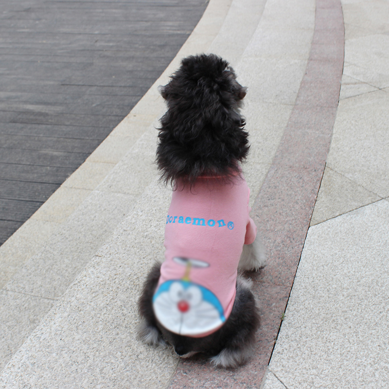 狗狗夏季衣服泰迪棉质舒适T恤比熊可爱服装雪纳瑞博美柴犬柯基猫 - 图2