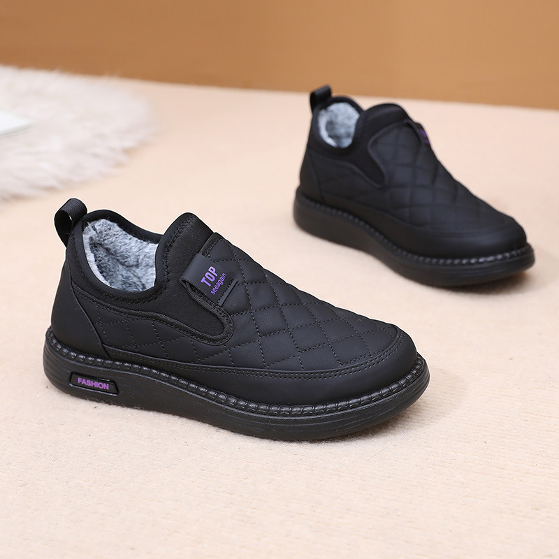 2024冬季新款老北京棉鞋女加绒加厚保暖防滑一脚蹬妈妈棉靴雪地靴,淘宝优惠券,粉丝福利购,淘宝优惠卷