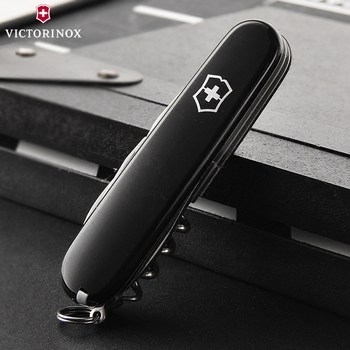 ຕົ້ນສະບັບ Victorinox Swiss Army ມີດ 91mm ມາດຕະຖານ (ສີດໍາ) 1.3603.3 multi-function ມີດສະວິດພັບ