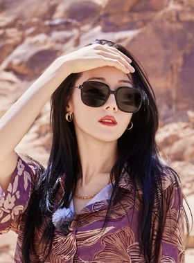 韩版大框迪丽热巴同款偏光墨镜