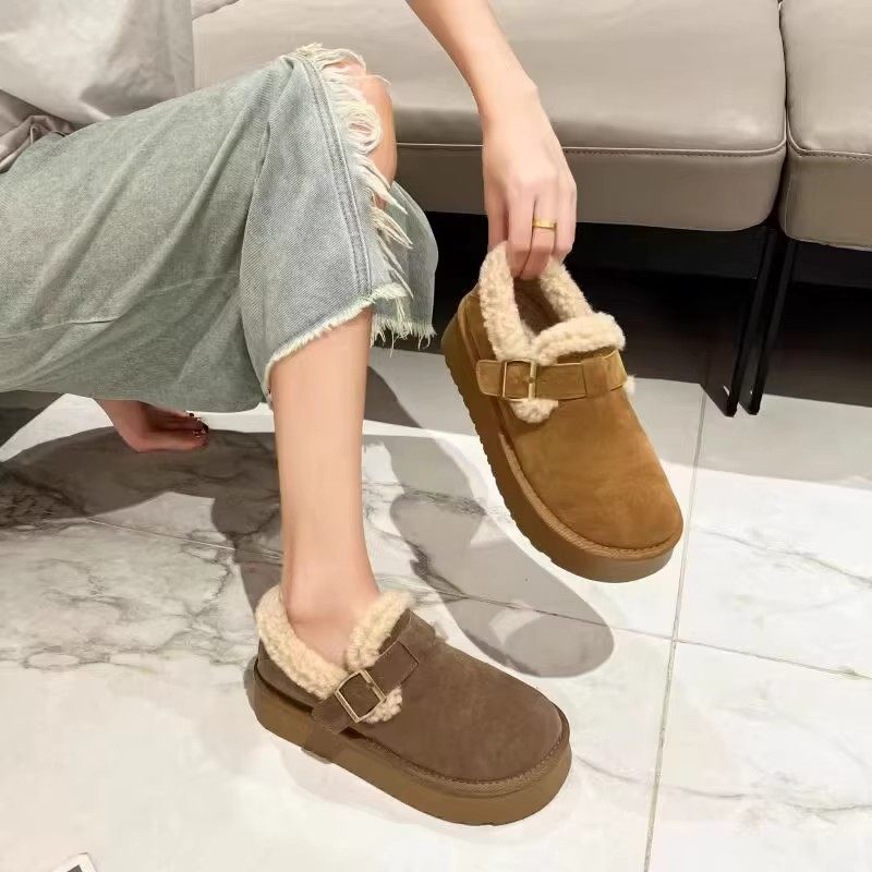 真皮！厚底勃肯鞋！专柜断码女鞋平底冬季保暖洋气时尚GFR80257,淘宝优惠券,粉丝福利购,淘宝优惠卷