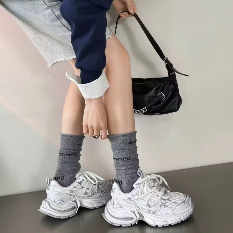 真皮！擦色！专柜撤柜厚底老爹鞋女增高休闲运动鞋M3-35127-2 - 图3