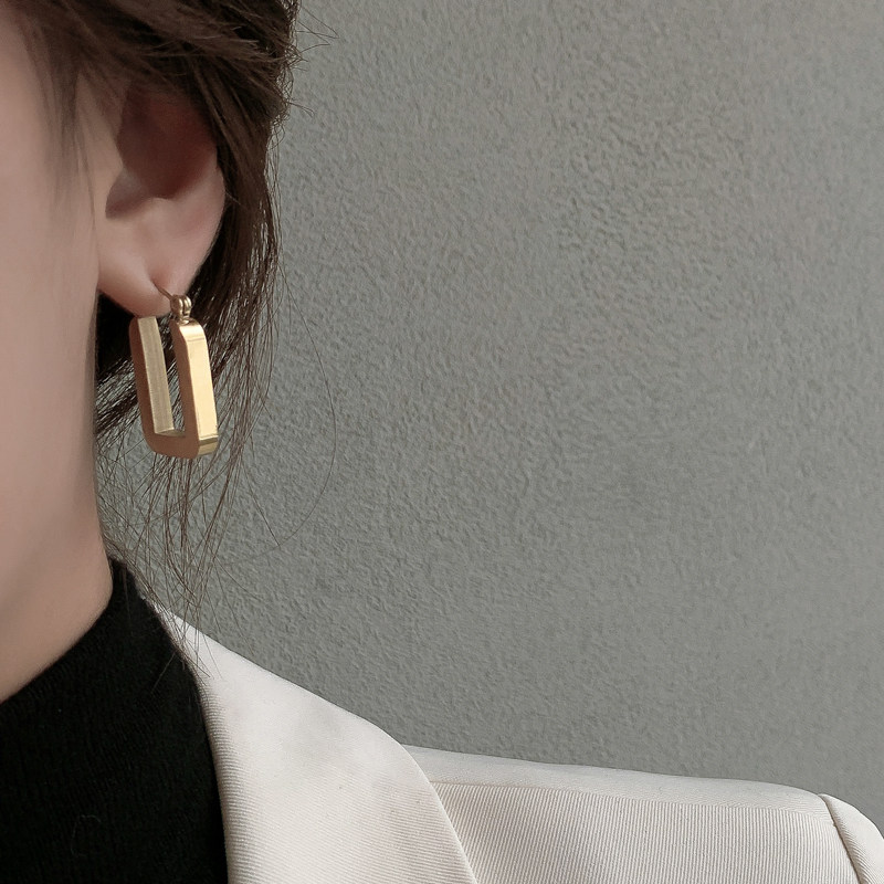 几何长方形耳扣耳环气质高级大气钛钢耳饰防过敏2020年新款潮女款,淘宝优惠券,粉丝福利购,淘宝优惠卷