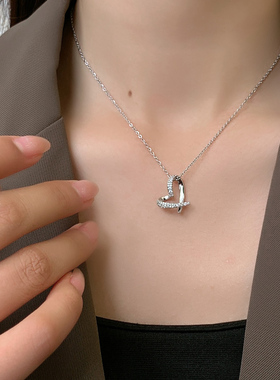 小众设计满钻镂空爱心女ins吊坠