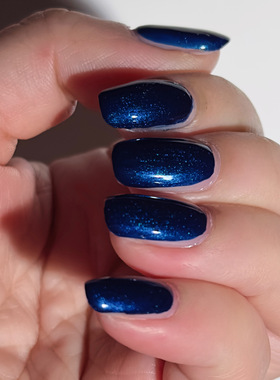 美国OPI指甲油 I47 Yoga-ta Get this Blue! 珠光午夜蓝