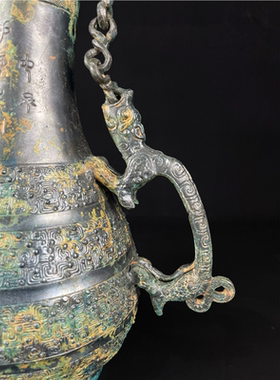 西周青铜器摆件鹰头酒壶酒博物馆收藏装饰铜艺术品山西博物馆珍藏