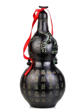 青铜器古宝葫芦工艺品摆件铜满福寿佛有缘礼品家居软装工艺品