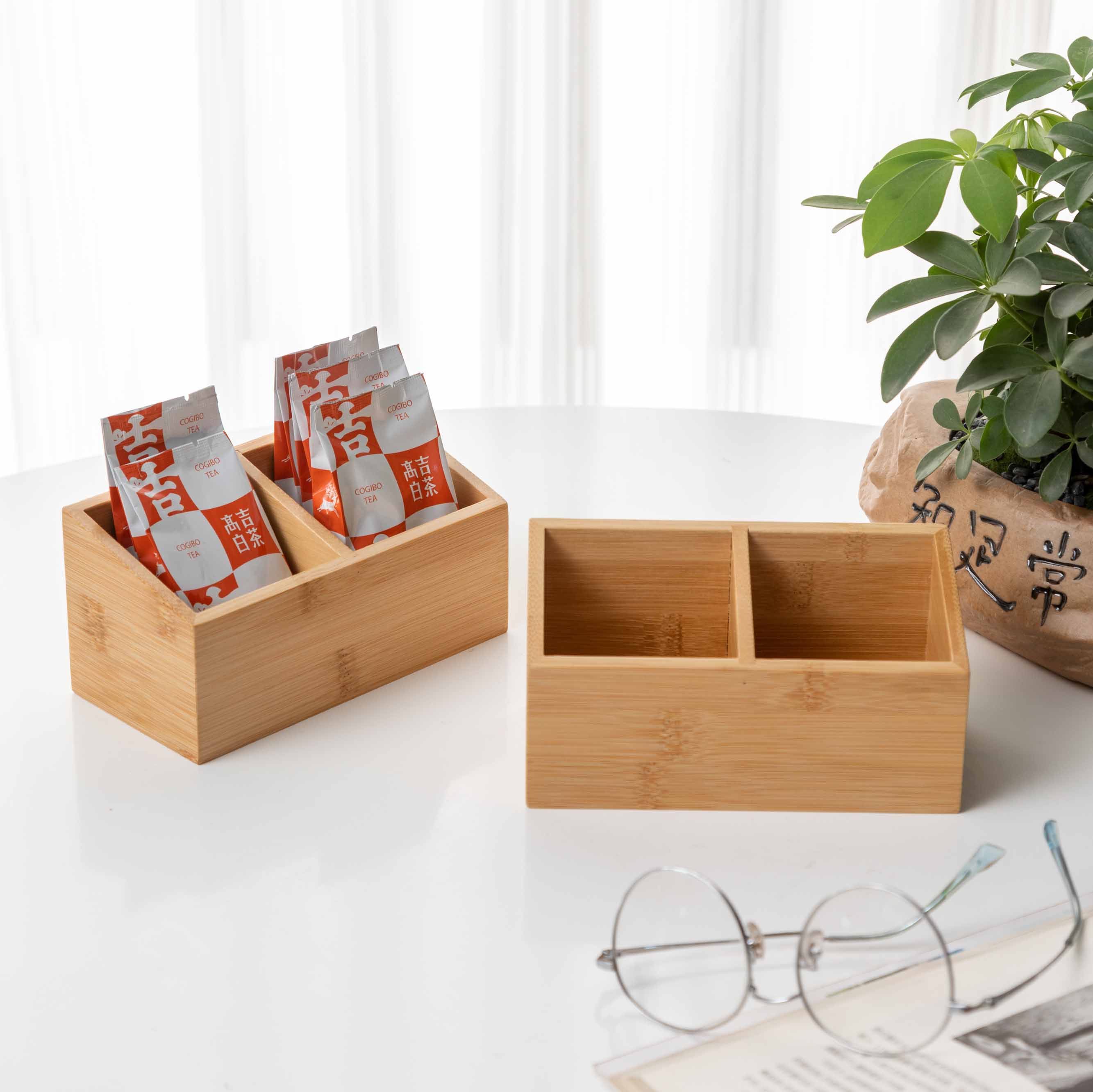 竹茶叶包盒咖啡包盒茶叶盒酒店客房茶饮盒套套盒收纳盒物品盒竹盒 - 图0