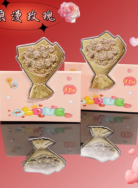 七夕情人节浪漫玫瑰手捧花摆件