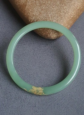 53圈口和田玉叮当镯细条手镯