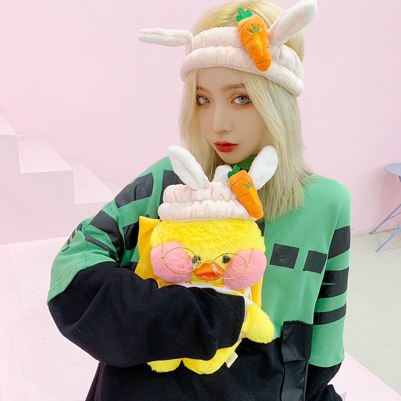 网红玻尿酸鸭热水袋充电式防爆正品毛绒娃娃可爱暖宝宝卡通暖水袋 - 图1