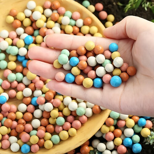 彩色陶粒颗粒花用垫底花卉铺面透气养花水培盆栽铺面石多肉营养 - 图2