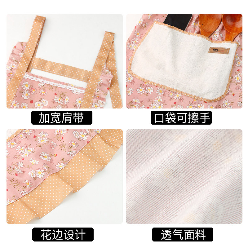 可擦手帆布家用围裙厨房耐脏防污防油透气女公主裙做饭围腰工作服,淘宝优惠券,粉丝福利购,淘宝优惠卷
