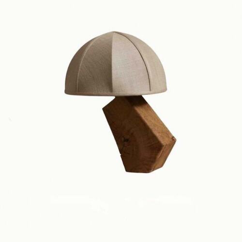 橡树台灯设计师款复古实木台灯卧室书房床头边台灯 - 图3