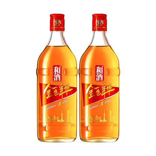 和酒  金色年华五年陈  500ml*2瓶 上海老酒黄酒 - 图3