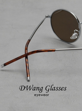 金属椭圆刘亦菲同款遮阳太阳镜