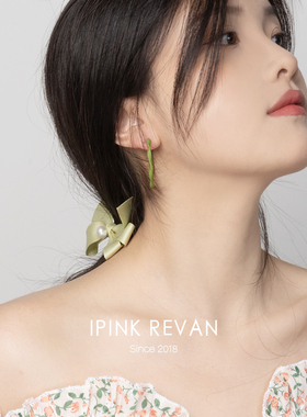 IPINK清新绿色大圈圈显脸瘦耳饰