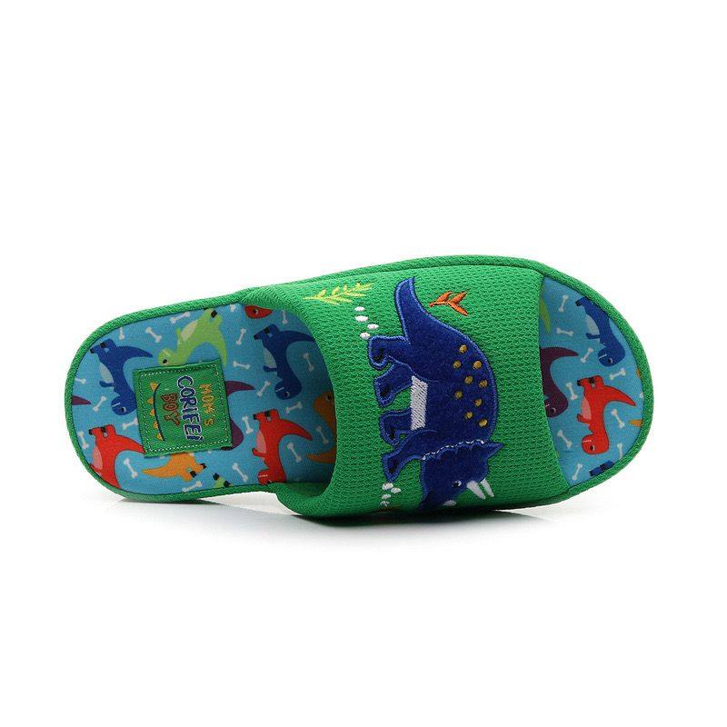 儿童拖鞋2024新款男孩恐龙大童室内无声轻便足弓春秋露趾布艺防滑,淘宝优惠券,粉丝福利购,淘宝优惠卷