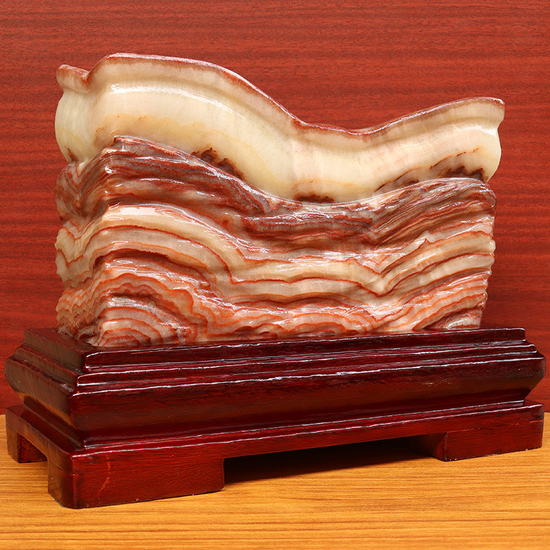 天然石材奇石摆件猪肉石五花肉桌面装饰雕刻石28*21*9cm8465g摆件,淘宝优惠券,粉丝福利购,淘宝优惠卷