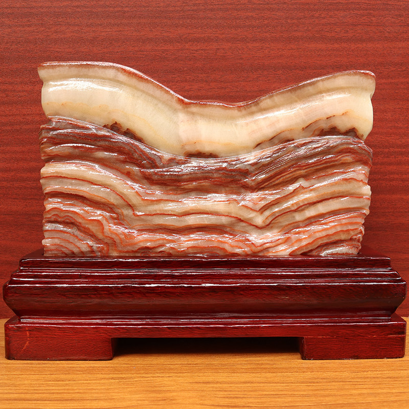 天然石材奇石摆件猪肉石五花肉桌面装饰雕刻石28*21*9cm8465g摆件,淘宝优惠券,粉丝福利购,淘宝优惠卷