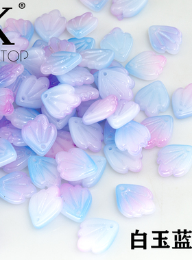 古风花瓣汉服发簪步摇头饰琉璃珠