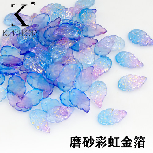 清仓价 10颗装11*18mm小树叶发簪DIY手工串珠散珠古风头饰材料 - 图1