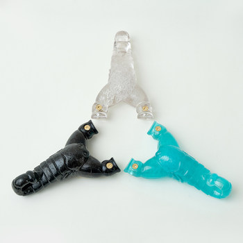 Scorpion King ໃຫມ່ tied support head clip slingshot ຫນັງຮາບພຽງສອງຈຸດປະສົງທີ່ມີຄວາມແມ່ນຍໍາສູງແລະພະລັງງານ slingshot polycarbonate ກາງແຈ້ງມີການຂົນສົ່ງຟຣີ