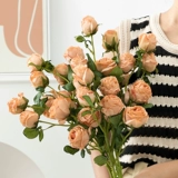 Ретро -кокирование маленькой розовой симуляции цветочный мульти -голод имитация сухой букет фальшивый цветок дома гостиная