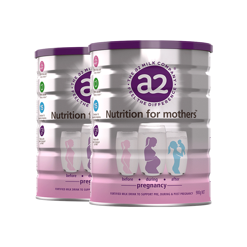 a2海外旗舰店新西兰a2孕妇奶粉A2蛋白质产妇早期哺乳期成人牛奶粉900g*2罐0