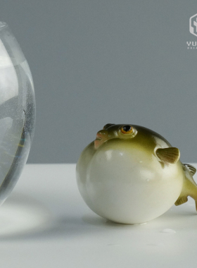 燃匠车载挂饰仿真河豚钥匙扣挂件