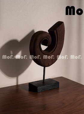 墨非侘寂风复古装饰摆件手工抽象禅意摆件民宿酒店创意陈列装饰品