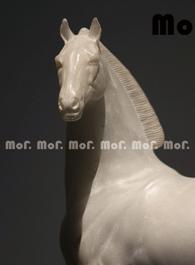 墨非 新中式骏马摆件高级感客厅玄关办公室开业乔迁家居软装饰品