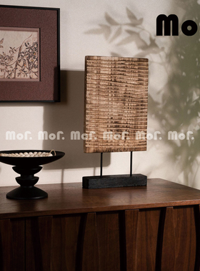 墨非侘寂风复古装饰摆件手工抽象禅意摆件民宿酒店陈列装饰品