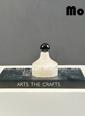 墨非 现代极简云石家居售楼处装饰品 酒店民宿餐厅样板间收纳摆件