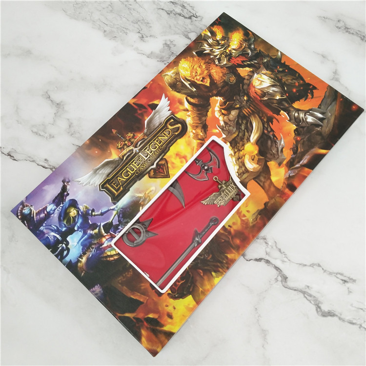 英雄联盟手链现货英雄11款一套盒装联盟兵器库模型挂件 LOL网游挂扣周边礼物