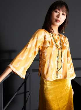 限量手作孔雀石古法多宝毛衣珠链