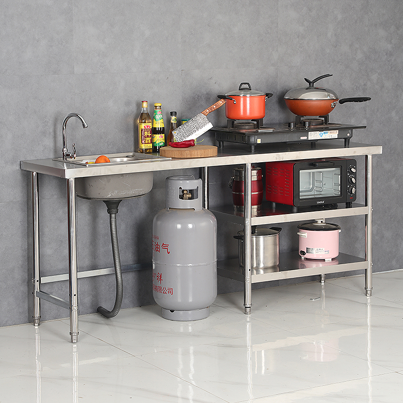 厨房水槽置物架出租房厨房灶台洗菜碗水池煤气灶架子收纳整理储物 - 图0