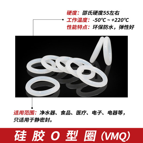 现货外径34-170*3.1mm白色硅胶O型圈环保柔软弹性耐温防水密封圈 - 图2