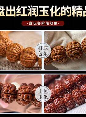 爆肉树王小金刚菩提籽双圈手串文玩佛珠男士手持念珠女款手链