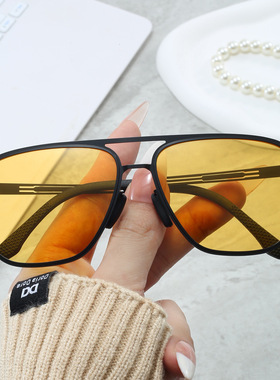 痞帅风飞行员太阳镜男士开车徒步