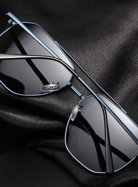 时尚双梁多边形太阳镜偏光防紫外线男士开车钓鱼旅游帅酷墨镜潮人