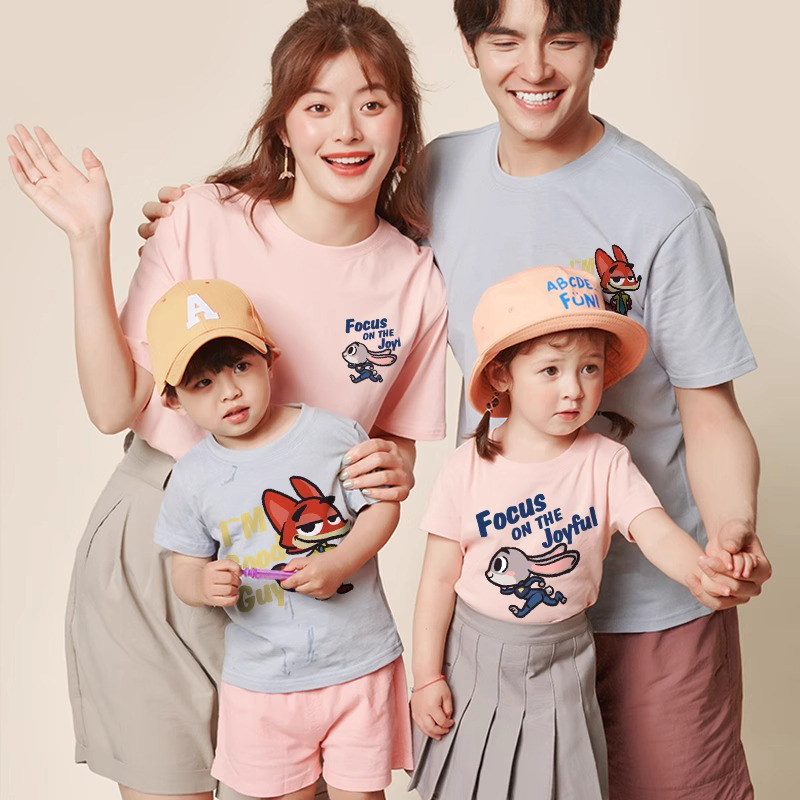 印花卡通动漫网红超火新款亲子装一家四口100%纯棉A类短袖夏季t恤,淘宝优惠券,粉丝福利购,淘宝优惠卷