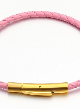 diy真皮编织转运珠本命年手链绳